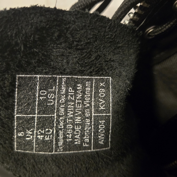 Dr. Martens Black Leather Moto Boots with Silver Zippers - Picture 6 of 8